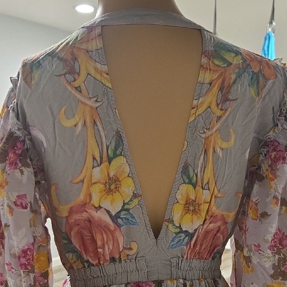 Aratta Multicolor Floral Long Sleeve Dress - Picture 8 of 14